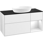 V&B Waschtischunterschrank FINION 1200x603x501mm Regal glos. wh glos. wh