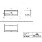 V&B Waschtischunterschrank SUBWAY 3.0 973x429x478mm f SWT Gri Vo bl Br w
