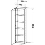 Duravit Hochschrank DURASTYLE 240x400x1400mm Ans li Ei Ter / weiß matt