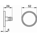 Keuco Klebe-Set sw ma N 10 f 12820 12922 m rd. Rosette