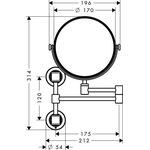 Rasierspiegel AXOR MONTREUX Wandmontage stainless steel optic