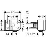 Portereinheit AXOR ONE brushed nickel