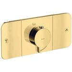 Fertigmontageset AXOR ONE f UP-Thermostat 2 Verbr pol. gold optic