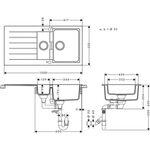 HG Spüle S520-F530 steingrau
