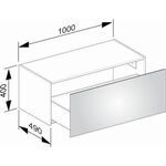 Keuco Sideboard X-LINE 1000x400x490mm vulkanit