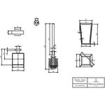 V&B WC-Bürstengarnitur ELEMENTS STRIKING 94x118x340mm Wd-mon eckig matt black