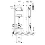 Schell WC-Montagemodul MONTUS Flow H barrierefrei, mit Hygienespülung