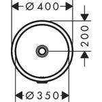 HG Unterbauwaschtisch Xuniva S 350x350mm o HL m ÜL weiß mit SmartClean