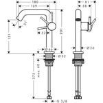 HG Einhebel-Waschtischmischer Tecturis S Fine CooStart Ausl 139mm o AG chrom