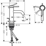 HG Einhebel-Waschtischmischer Tecturis S ComfortZone 80 m Zugst. CoolStart ma-sw