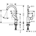 HG Einhebel-Waschtischmischer 210 LOGIS DN 15 m Schw-ausl m ZAG G 1 1/4Zoll ma-s