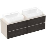 HG Waschtischunterschrank Xevolos E 1570x555x550mm Ko beige ma Fr Ei deunkel