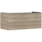 HG Waschtischunterschrank Xelu Q 1180x485x550mm Ei natur Griff mattweiß