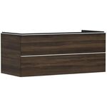 HG Waschtischunterschrank Xelu Q 1180x485x550mm NB dunkel Griff mattweiß