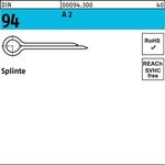 Splinte DIN 94/ISO 1234 6,3x 71 A 2 250 Stück - VPE: 250