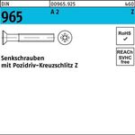 Senkschraube DIN 965 PZ M4x 8-Z A 2 1000 Stück - VPE: 1000