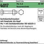 Sechskantschraube ISO 4017 VG Mutter M16x 60 5.6 AD W7 feuerverz. 50Stück - VPE: 50