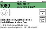 Unterlegscheibe ISO 7089 o.Fase 24 Stahl 200 HV galv.verz. 8 DiSP 200St. - VPE: 200