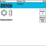 Setzmutter R 88106 M12/2,9 A 1/A 2 50 Stück - VPE: 50