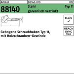 Schraubhaken R 88140 Typ 11 gebogen 100x4,8x25 Stahl galv.verz. 100St. - VPE: 100