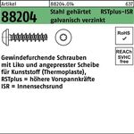 Gewindefurchendeschraube R 88204 Liko ISR 6x20-T30 Stahl geh.galv.verz. 250St. - VPE: 250
