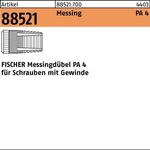 Messingdübel R 88521 PA 4 M6/7,5 Messing 200 Stück FISCHER - VPE: 200