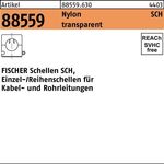 Schelle R 88558 SCH 1216 Nylon weiß/transparent 50 Stück FISCHER - VPE: 50