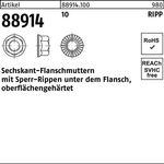 Sechskantflanschmutter R 88914 Sperr-Ripp M16 10 50 Stück - VPE: 50