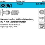 Hammerkopfschraube R 88941 HZS41/22 6-ktmutter M16x50 Mu A 4 25St. HALFEN - VPE: 25
