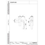 Secusignal-eFenstergriff Atlanta 0530/FR-408 Alu.F1/VK7 Secustik Variofit HOPPE