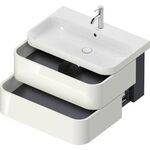 Duravit Waschtischset HAPPY D.2 PLUS 2 Schubk 775x490mm o HL weiß hochglanz