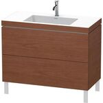 Duravit Waschtischset L-CUBE 1000x480mm 2 Au 1 HL we hgl ES NB mitte