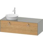 Duravit Waschtischunterbau WHITE TULIP 1300x550mm 1 Ausz. we hgl ES Eiche mitte