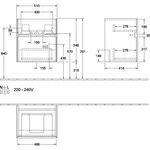V&B Waschtischunterschrank COLLARO 510x546x414mm m LED-B. Soft Grey