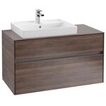 V&B Waschtischunterschrank COLLARO 100x54,8x50cm WT li m LED-B. Arizona Oak