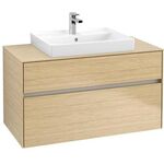V&B Waschtischunterschrank COLLARO 100x54,8x50cm WT mttg m LED-B. No Oak