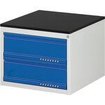 Schubladenschrank BK 650 H460xB580xT650mm grau/blau Schubl.Einfachauszug PROMAT