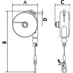 Federzug TCN 9322 Trgf.4-6kg Seillänge 2,0m Seil-D.2,0mm PLANETA