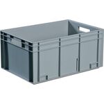 Transportbehälter L600xB400xH220mm grau PP Durchfassgr.Seitenwände geschl.PROMAT