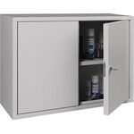 Hängeschrank H600xB800xT300mm Vollblech,1 BD Stahlbl.lichtgrau/lichtgrau