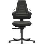 Arbeitsdrehstuhl Nexxit Gleiter Supertec-Gewebe schwarz Griff grau 450-600mm