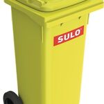 Müllgroßbehälter 80l HDPE gelb fahrbar,n.EN 840 SULO