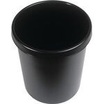 Papierkorb 18l H331xØ315mm m.Griffrand Ku.schwarz - VPE: 6
