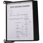 Wandhalter 10 Sichttafeln PP schwarz m.Neodym-Magnetf.DIN A4