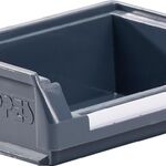 Sichtlagerkasten L85xB105xH45mm PE grau KAPPES