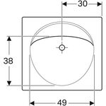 Geberit Waschtisch PRECIOSA 600x550mm m Abl. m ÜL ohne Hahnloch weiß