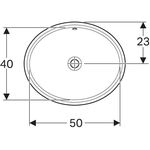 Geberit Unterbauwaschtisch VariForm ov 560x460mm o HL mit Überlauf weiß KT