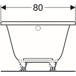 Geberit Rechteckbadewanne RENOVA 1800x800mm weiß