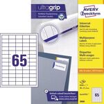 Avery Zweckform Universaletikett 3666 38x21,2mm weiß 6.500 St./Pack.