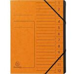 Exacompta Ordnungsmappe 541204E DIN A4 12Fächer Karton orange
